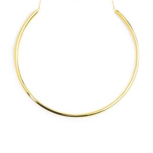 3. Rigid tubular necklace gold