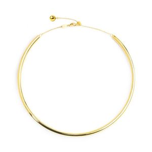 1. Rigid tubular necklace gold