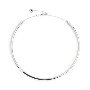 1. Rigid tubular necklace steel gray