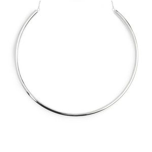 3. Rigid tubular necklace steel gray