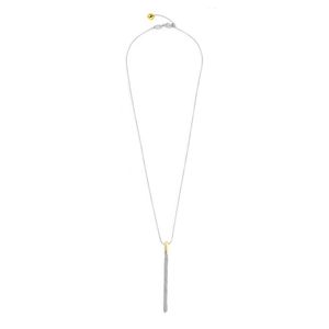 2. Multi-strand pendant necklace steel gray
