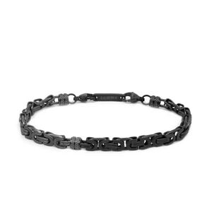 2. Bracciale catena bizantina 6 mm nero