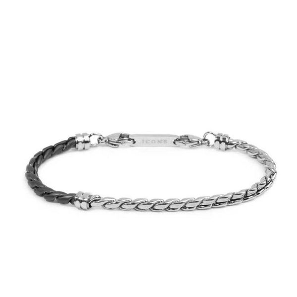 2. Bracciale catena serpentina grigio acciaio Marlù Gioielli 30br0029