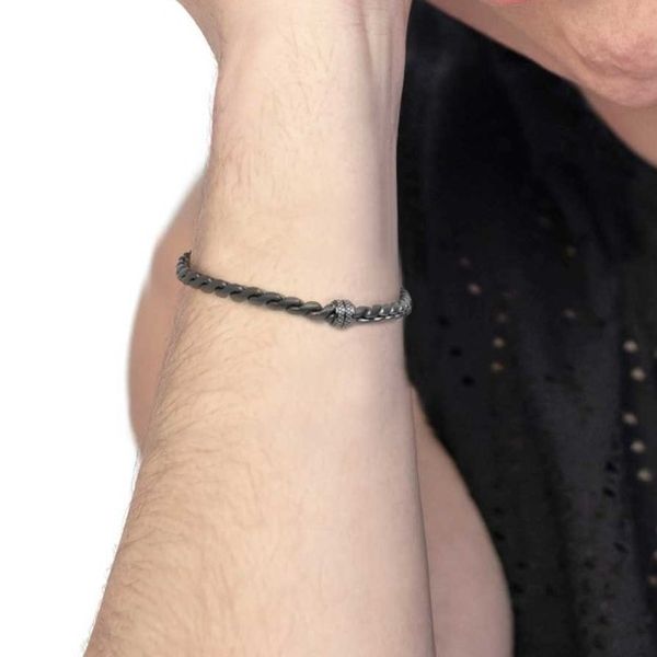 1. Bracciale catena serpentina nero Marlù Gioielli 30br0029