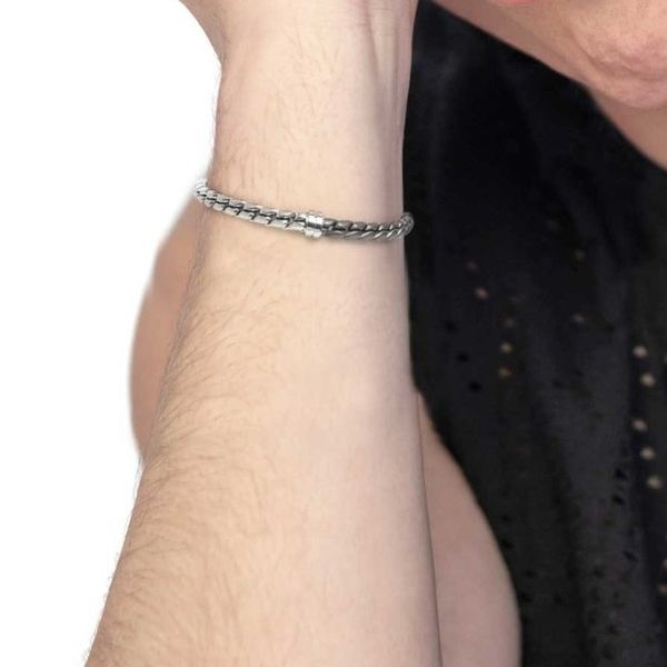 1. Bracciale catena serpentina grigio acciaio Marlù Gioielli 30br0029