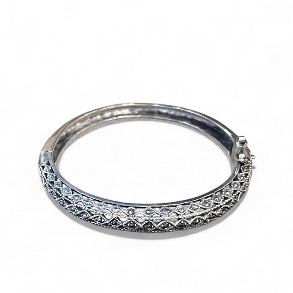 Bracciale rigido marcassite grigio argento BRASS Workshop