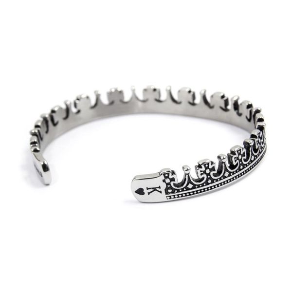 2. King Crown Bracelet steel gray Marlù Gioielli 13br100
