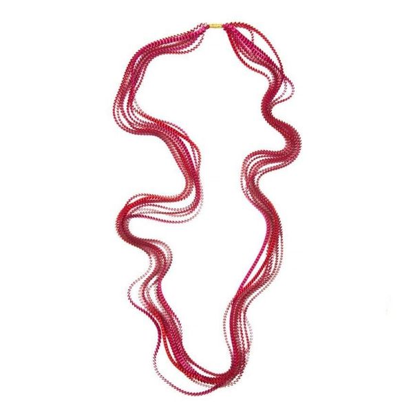 1. ESSILP KL15 Necklace red-pink ALEXANDRA TSOUKALA kl15
