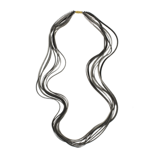 3. Essilp KL96 Necklace black and silver ALEXANDRA TSOUKALA kl96