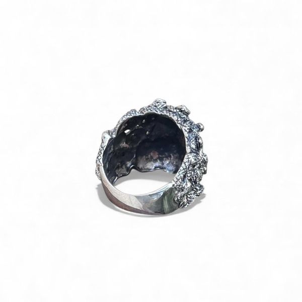 1. Anello testa Medusa grigio argento BRASS Workshop anmed22