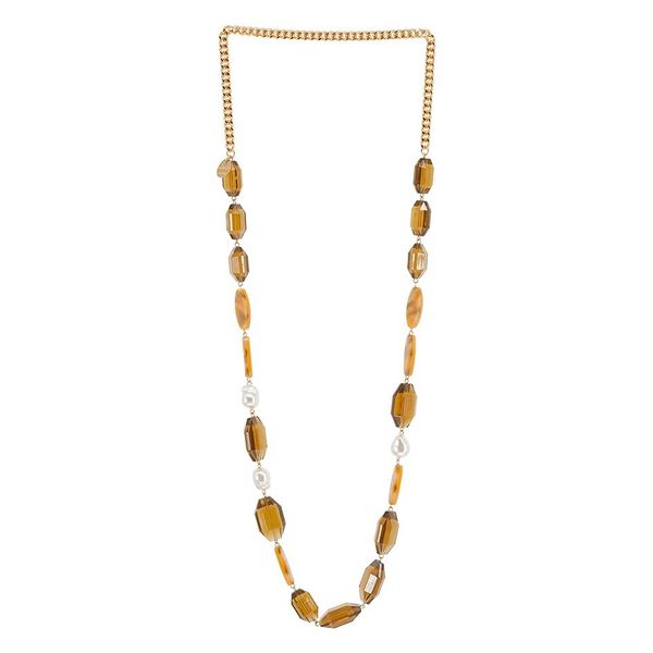 1. Spotlight Long Necklace mustard Antùra Accessori act79035