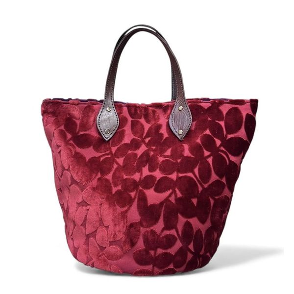 1. Borsa jumbo foglie Rosso BRASS Workshop n275g