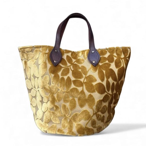 Borsa jumbo foglie Senape BRASS Workshop