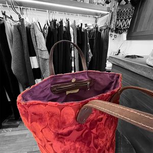 2. Borsa jumbo foglie Rosso