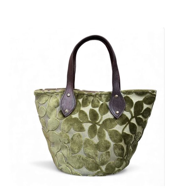 Borsa piccola jumbo foglie Verde BRASS Workshop