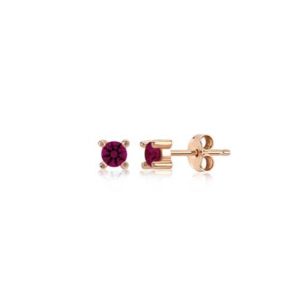 Lebole Gioielli Orecchini Mix & Match Circle - Piccolo Fiore Viola - Pietre Naturali - Made In Italy