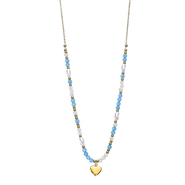 Necklace LS2553-1 light blue LOTUS Style