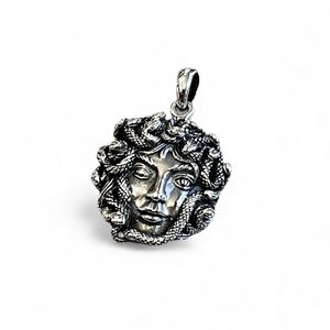 2. Hanging Medusa Face silver gray