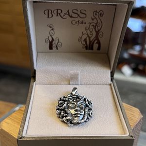 5. Hanging Medusa Face silver gray