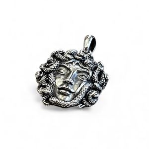 1. Hanging Medusa Face silver gray