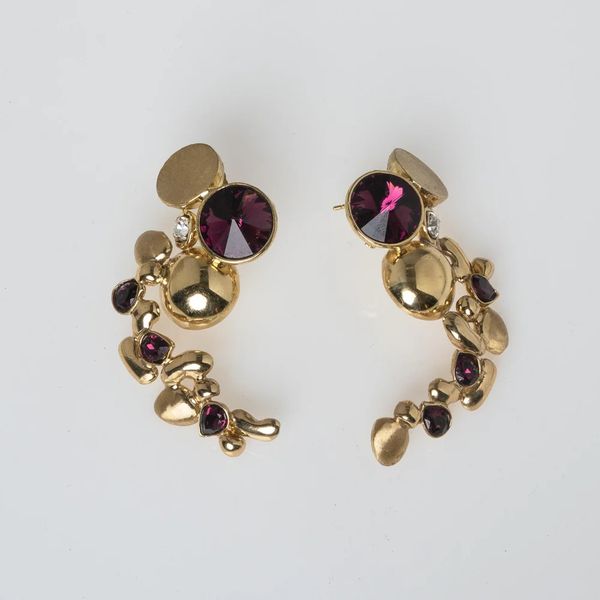2. Orecchini Groove viola KALLIOPE Handmade Jewelry gs1883b