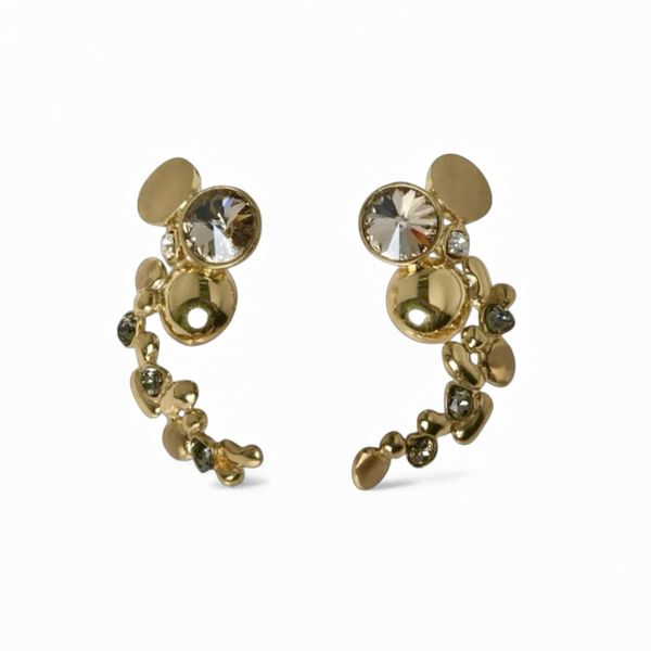 2. Orecchini Groove incolore KALLIOPE Handmade Jewelry gs1883b