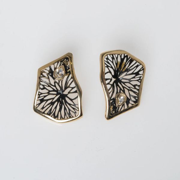 1. Hover earrings colorless KALLIOPE Handmade Jewelry gs1890