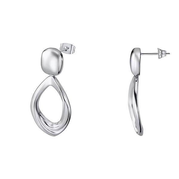 1. Orecchini LS2564 grigio acciaio LOTUS Style ls2564-4
