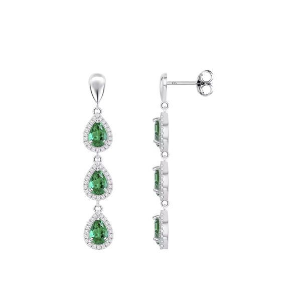 2. Earrings LP3794 green LOTUS Silver lp3794-4