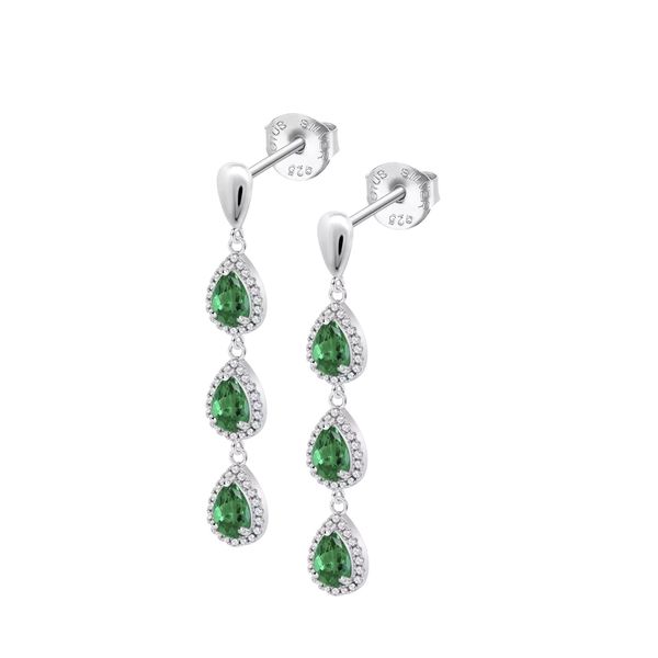 Earrings LP3794 green LOTUS Silver