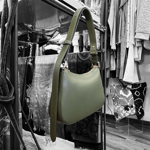 3. Borsa piccola a spalla verde BRASS Workshop bp100