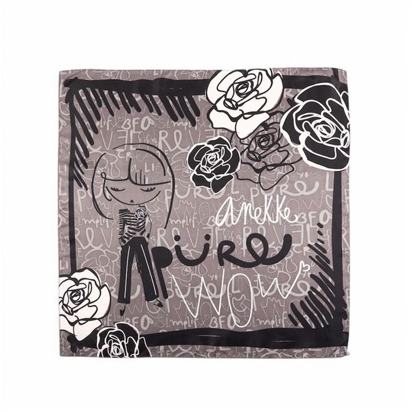 2. Nature square scarf black Anekke 41480-314