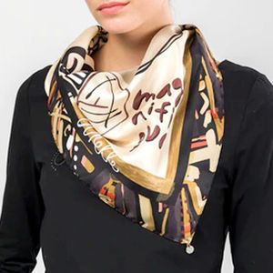 2. Mademoiselle square scarf nude