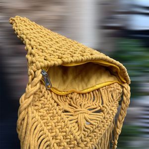 4. Borsetta tracolla cotone Senape