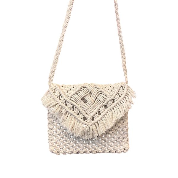Cotton shoulder bag Cream BRASS Workshop