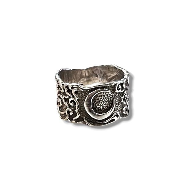 Moon Band Ring silver gray BRASS Workshop
