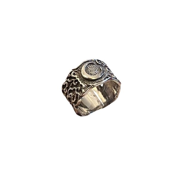3. Moon Band Ring silver gray BRASS Workshop f26a03