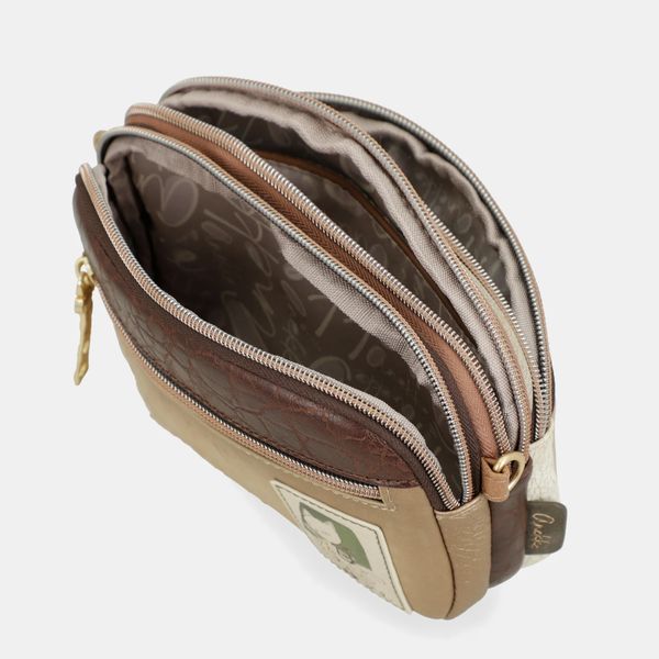 2. Anekke Muse three-compartment shoulder bag brown Anekke 42703-445