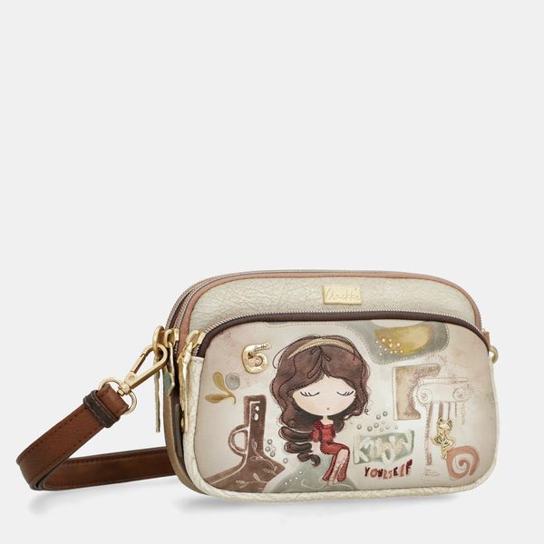 1. Anekke Muse three-compartment shoulder bag brown Anekke 42703-445