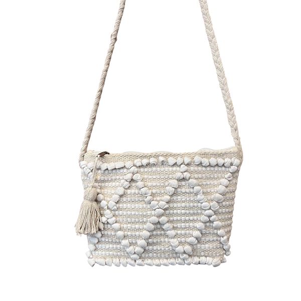 3. Cotton shoulder bag Cream BRASS Workshop btc007
