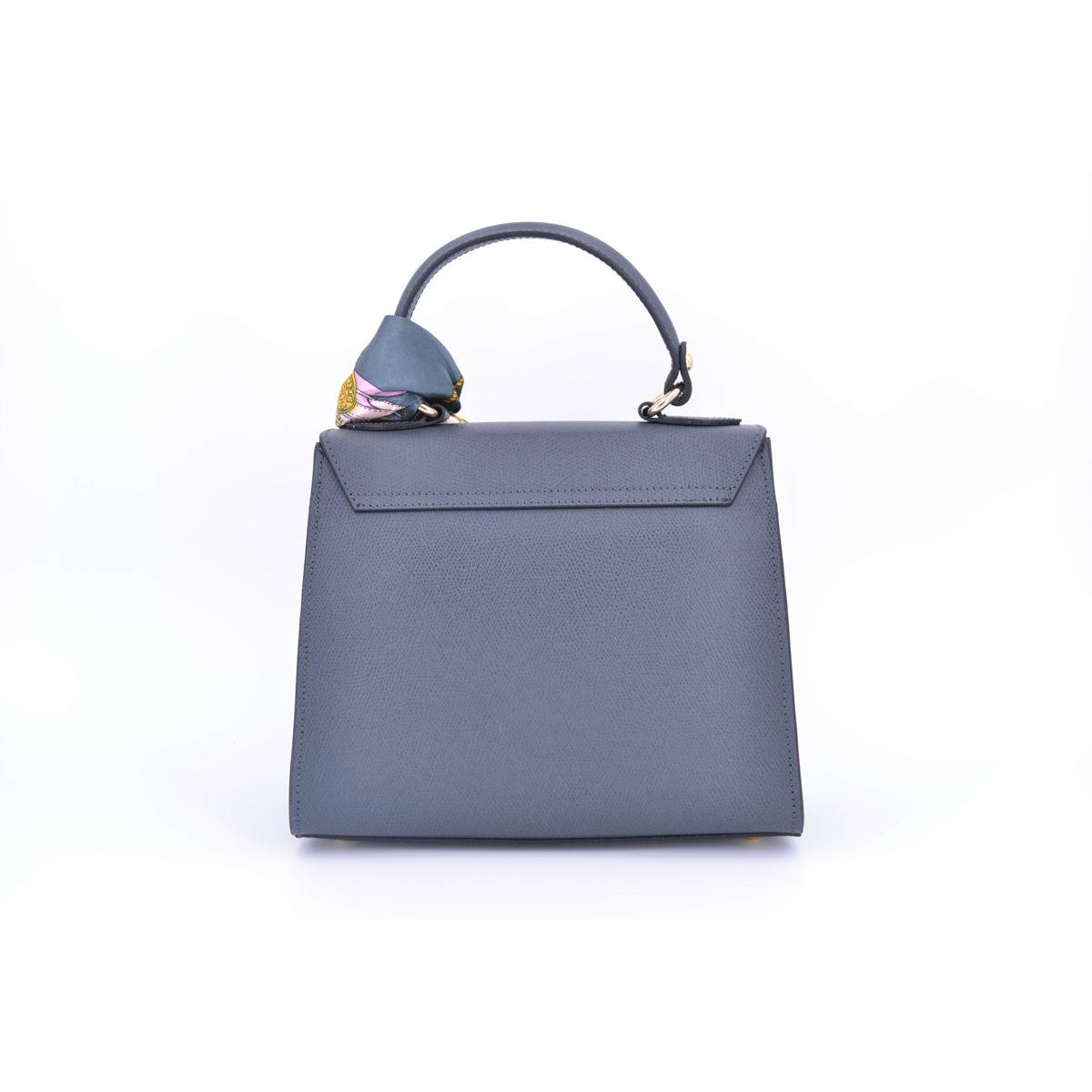 2. Borsa in pelle con foulard incluso Grigio BRASS Workshop bo5863g