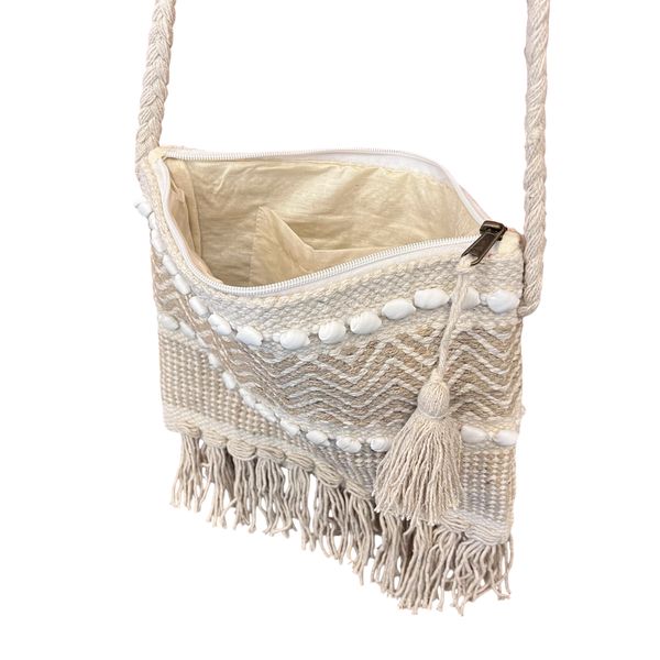 3. Borsa tracolla cotone Beige BRASS Workshop btc008