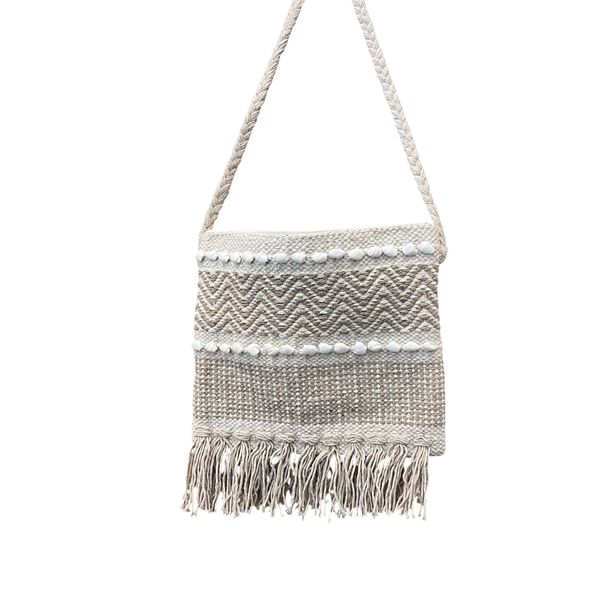 2. Borsa tracolla cotone Beige BRASS Workshop btc008