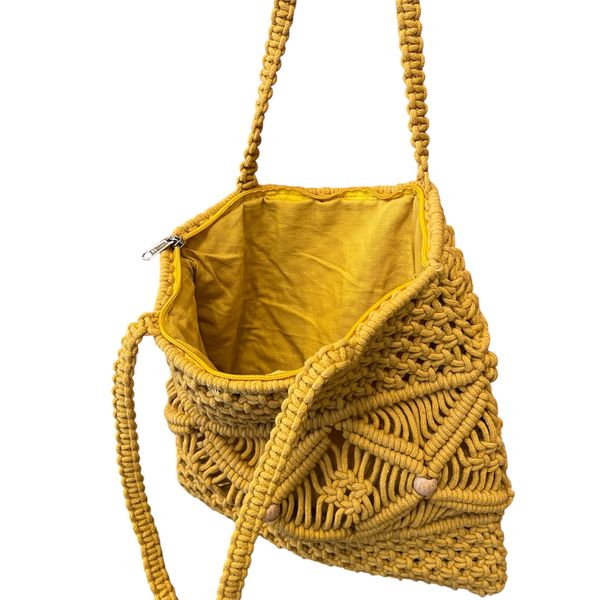 2. Borsa a spalla Intecciata Senape BRASS Workshop btc009