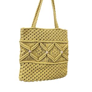 1. Borsa a spalla Intecciata Senape