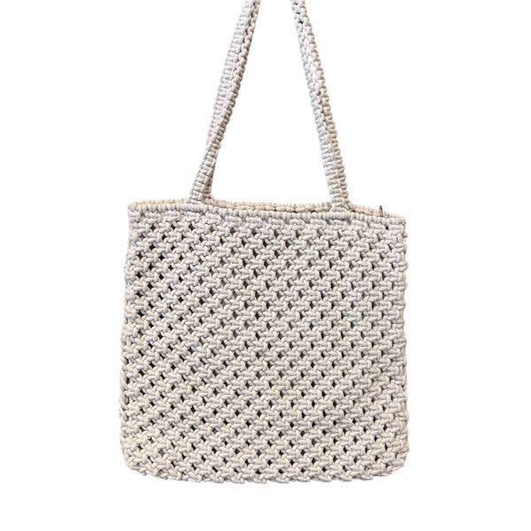 2. Woven shoulder bag Cream BRASS Workshop btc010