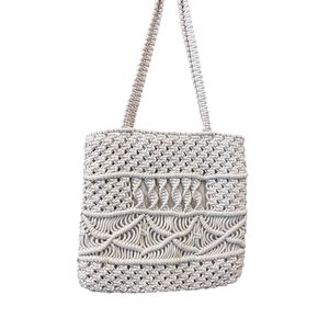 1. Woven shoulder bag Cream