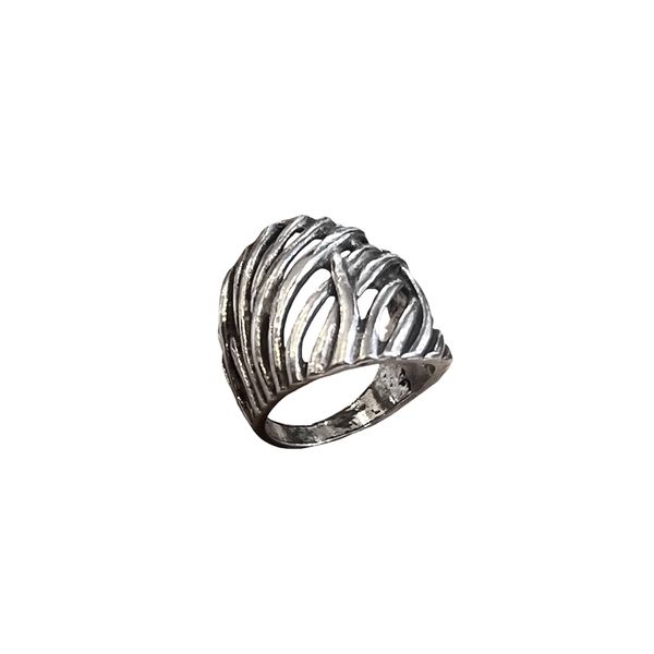 1. Anello “Dirama” Grigio argento BRASS Workshop f26a04