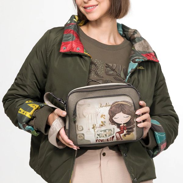 5. Anekke Muse three-compartment shoulder bag brown Anekke 42703-516