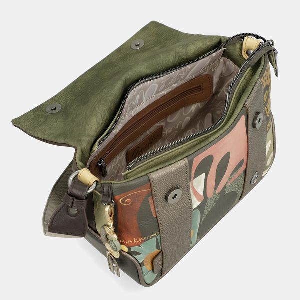 4. Borsa tracolla con patta Amphora marrone Anekke 42713-570